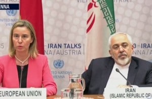 Iranian Foreign Minister Mohammad Javad Zarif and EU Foreign Policy Chief Federica Mogherini