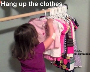 hang up the clothes