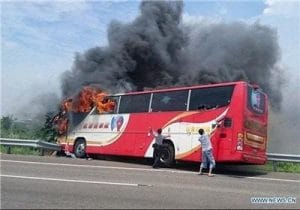 Tourists Die in Taiwan Tour Bus Blaze